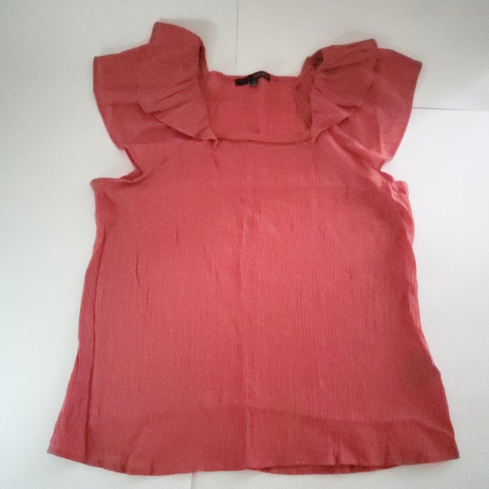 Harve Benard women's L flowy pink short sleeve top